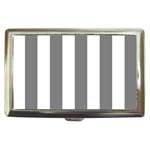 Vertical Stripes - White and Gray Cigarette Money Case