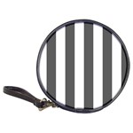 Vertical Stripes - White and Dark Gray Classic 20-CD Wallet