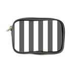 Vertical Stripes - White and Dark Gray Coin Purse