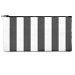 Vertical Stripes - White and Dark Gray Pencil Case