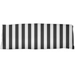 Vertical Stripes - White and Dark Gray Body Pillow Case (Dakimakura) (One Side)