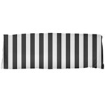 Vertical Stripes - White and Dark Gray Body Pillow Case Dakimakura (Two Sides)