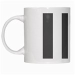 Vertical Stripes - White and Dark Gray White Mug