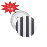Vertical Stripes - White and Dark Gray 1.75  Button (100 pack)
