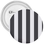 Vertical Stripes - White and Dark Gray 3  Button