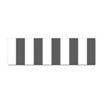Vertical Stripes - White and Dark Gray Sticker (Bumper)