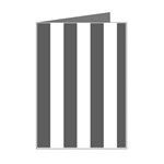 Vertical Stripes - White and Dark Gray Mini Greeting Card