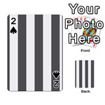Vertical Stripes - White and Dark Gray Playing Cards 54 Designs