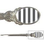 Vertical Stripes - White and Dark Gray Letter Opener