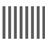 Vertical Stripes - White and Dark Gray Birthday Cake 3D Greeting Card (7x5)