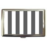 Vertical Stripes - White and Dark Gray Cigarette Money Case