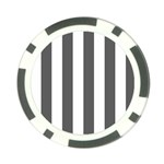 Vertical Stripes - White and Dark Gray Poker Chip Card Guard (10 pack)