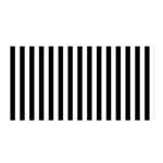 Vertical Stripes - White and Black Satin Wrap