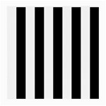 Vertical Stripes - White and Black Medium Glasses Cloth (2 Sides)