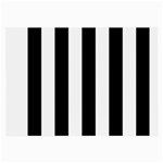 Vertical Stripes - White and Black Large Glasses Cloth