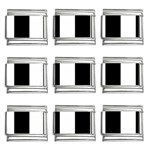Vertical Stripes - White and Black 9mm Italian Charm (9 pack)