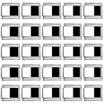 Vertical Stripes - White and Black 9mm Italian Charm (25 pack)