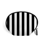 Vertical Stripes - White and Black Accessory Pouch (Small)