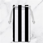 Vertical Stripes - White and Black Jewelry Bag