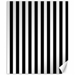 Vertical Stripes - White and Black Canvas 8  x 10 