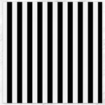 Vertical Stripes - White and Black Canvas 16  x 16 