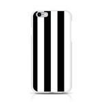 Vertical Stripes - White and Black Apple iPhone 6/6S Silicone Case (Transparent)