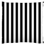 Vertical Stripes - White and Black Large Cushion Case (One Side)