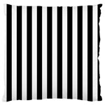Vertical Stripes - White and Black Standard Flano Cushion Case (One Side)
