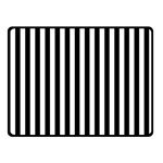 Vertical Stripes - White and Black Double Sided Fleece Blanket (Small) (Two Sides)