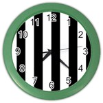 Vertical Stripes - White and Black Color Wall Clock