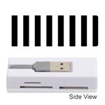 Vertical Stripes - White and Black Memory Card Reader (Stick)
