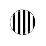 Vertical Stripes - White and Black Hat Clip Ball Marker