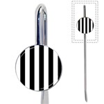 Vertical Stripes - White and Black Book Mark