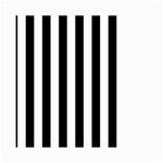 Vertical Stripes - White and Black Small Garden Flag (Two Sides)