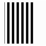 Vertical Stripes - White and Black Large Garden Flag (Two Sides)