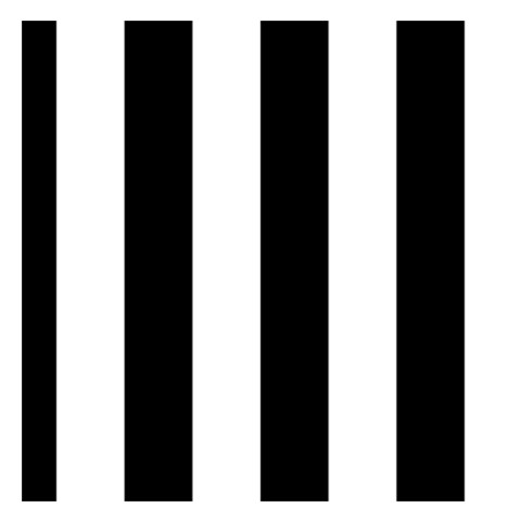 Vertical Stripes 3.75 x3.75  Memopad
