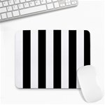 Vertical Stripes - White and Black Small Mousepad