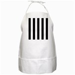 Vertical Stripes - White and Black BBQ Apron