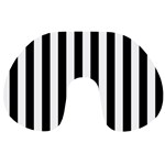 Vertical Stripes - White and Black Travel Neck Pillow