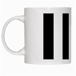 Vertical Stripes - White and Black White Mug
