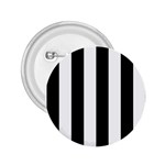 Vertical Stripes - White and Black 2.25  Button