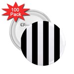 Vertical Stripes - White and Black 2.25  Button (100 pack)