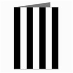 Vertical Stripes - White and Black Greeting Cards (Pkg of 8)