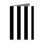 Vertical Stripes - White and Black Mini Greeting Card