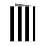 Vertical Stripes - White and Black Mini Greeting Cards (Pkg of 8)