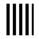Vertical Stripes - White and Black Greeting Card 4.5  x 6 