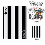 Vertical Stripes - White and Black Playing Cards 54 Designs