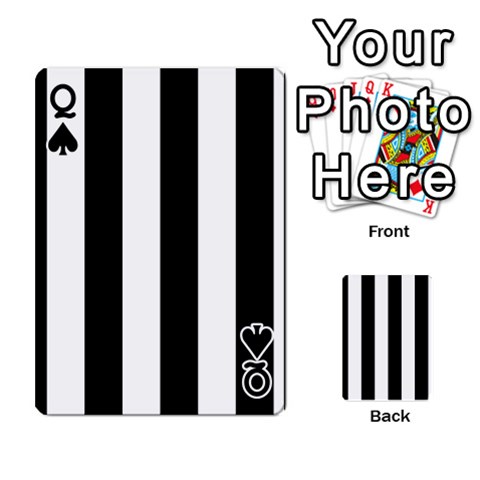 Queen Vertical Stripes Front - SpadeQ