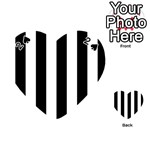 Vertical Stripes - White and Black Playing Cards 54 (Heart)
