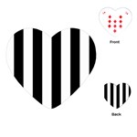 Vertical Stripes - White and Black Playing Cards (Heart)